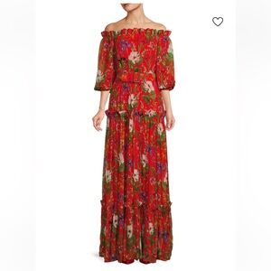 NWT BORGO DE NOR
Gwendolyn George Off Shoulder Print Maxi Dress size 10